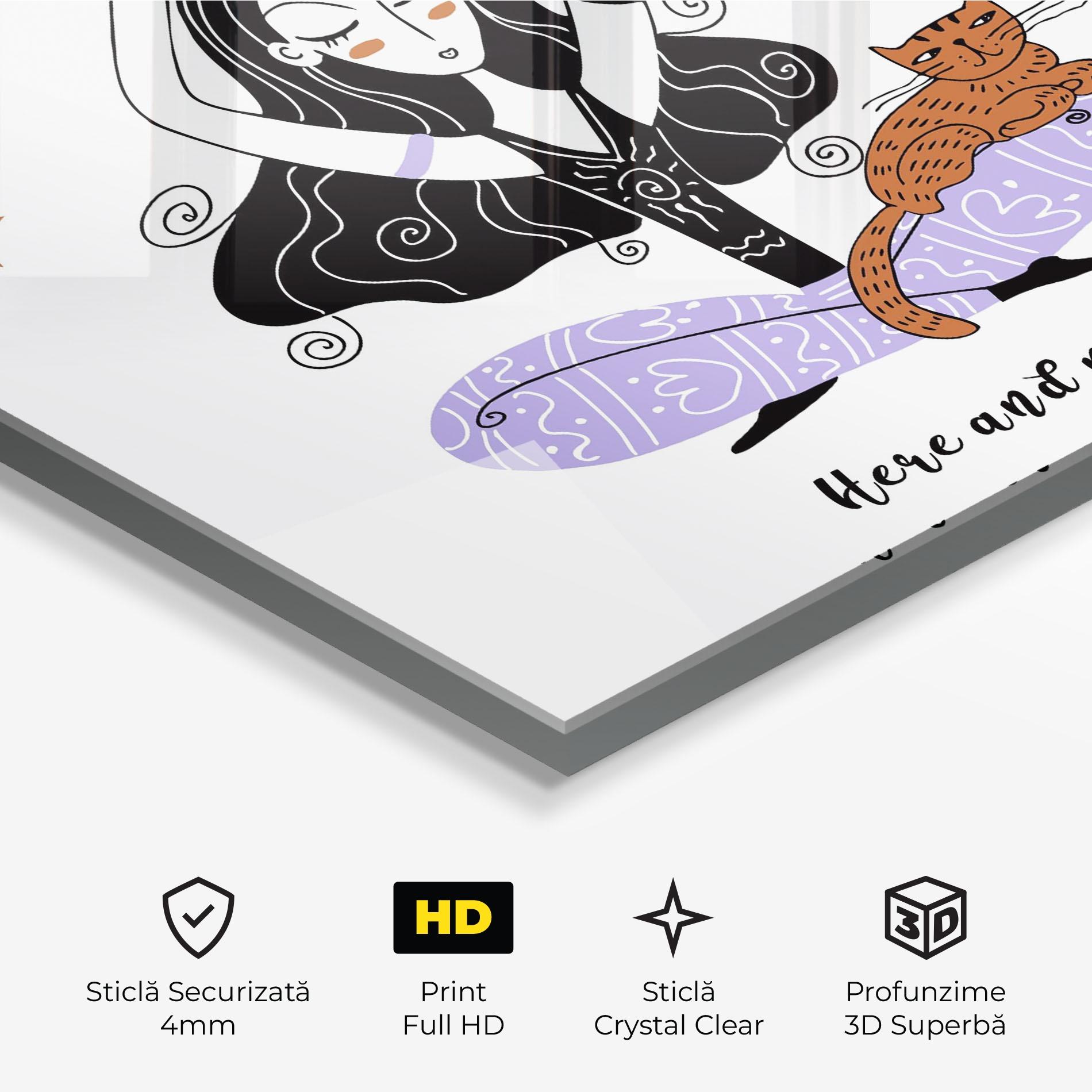 Tablou Sticla Here And Now mockup 3