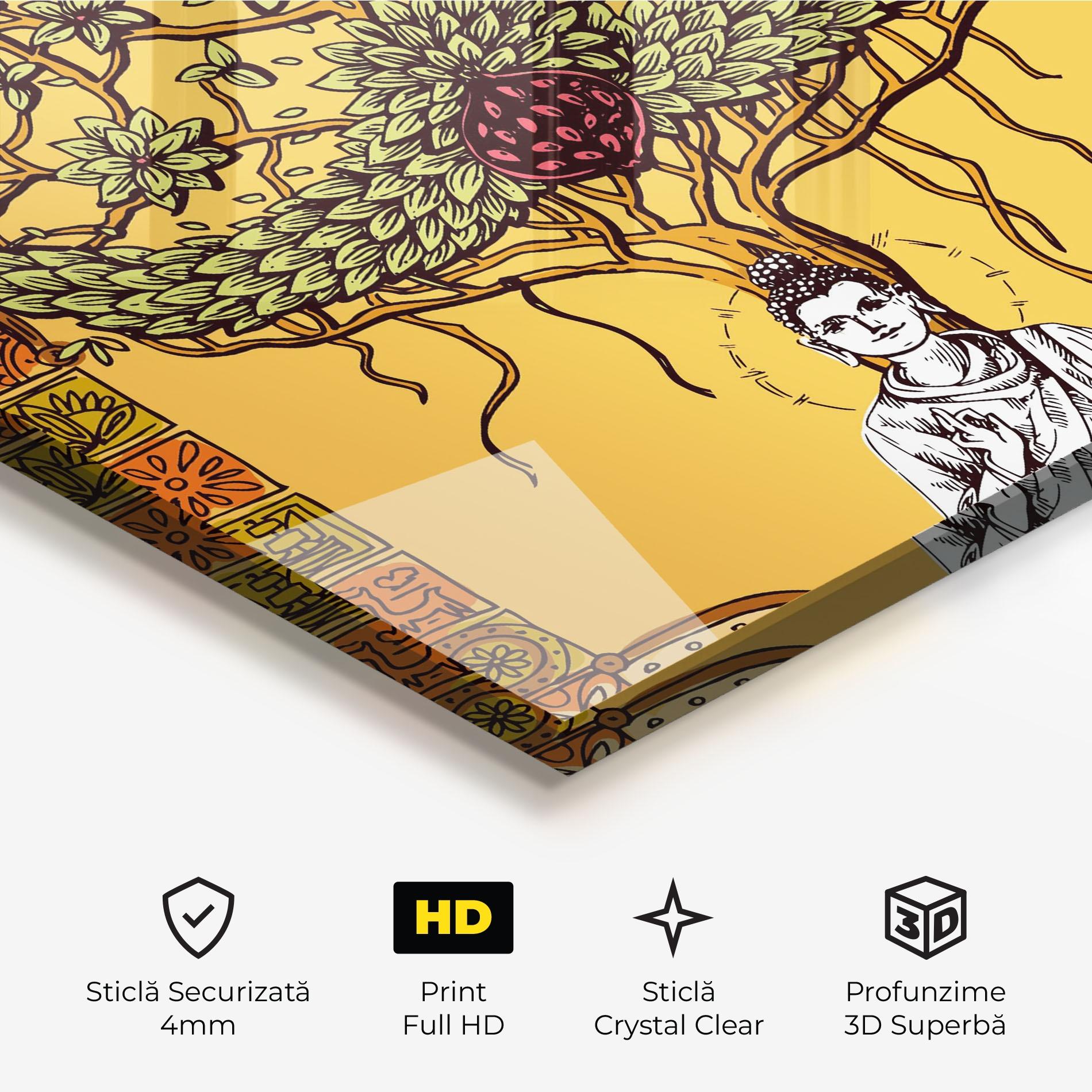 Tablou Sticla Meditation Three mockup 3