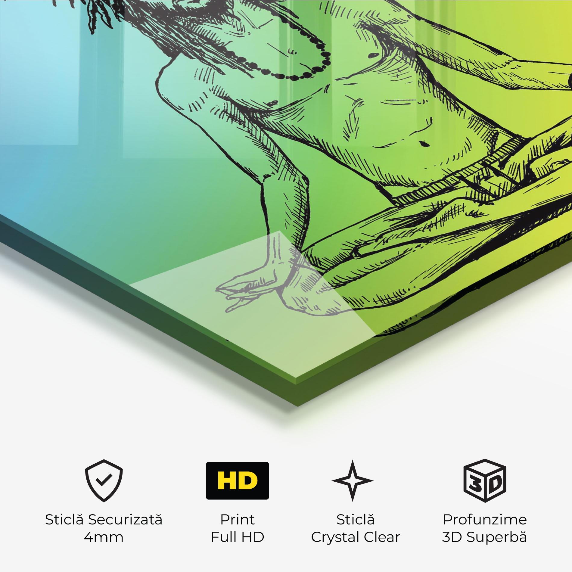 Tablou Sticla Meditation Time mockup 3