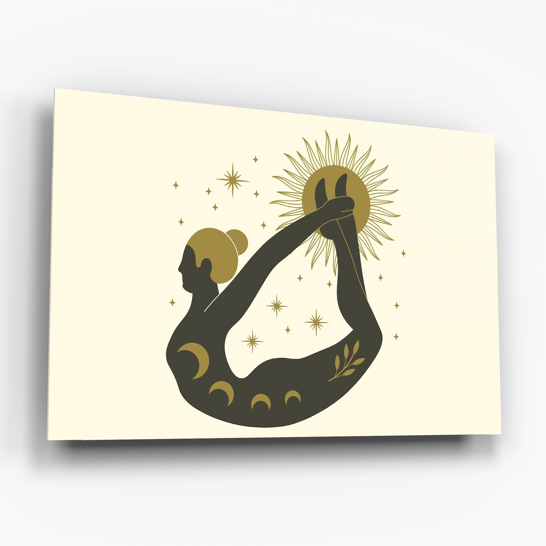 Tablou Sticla Dhanurasana mockup 6