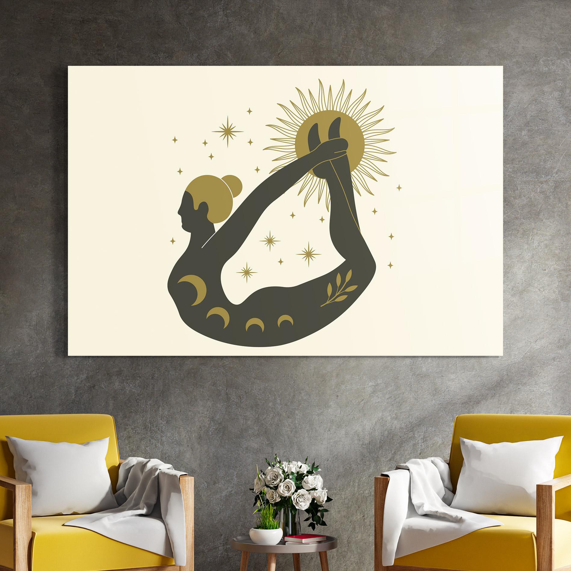 Tablou Sticla Dhanurasana mockup 4
