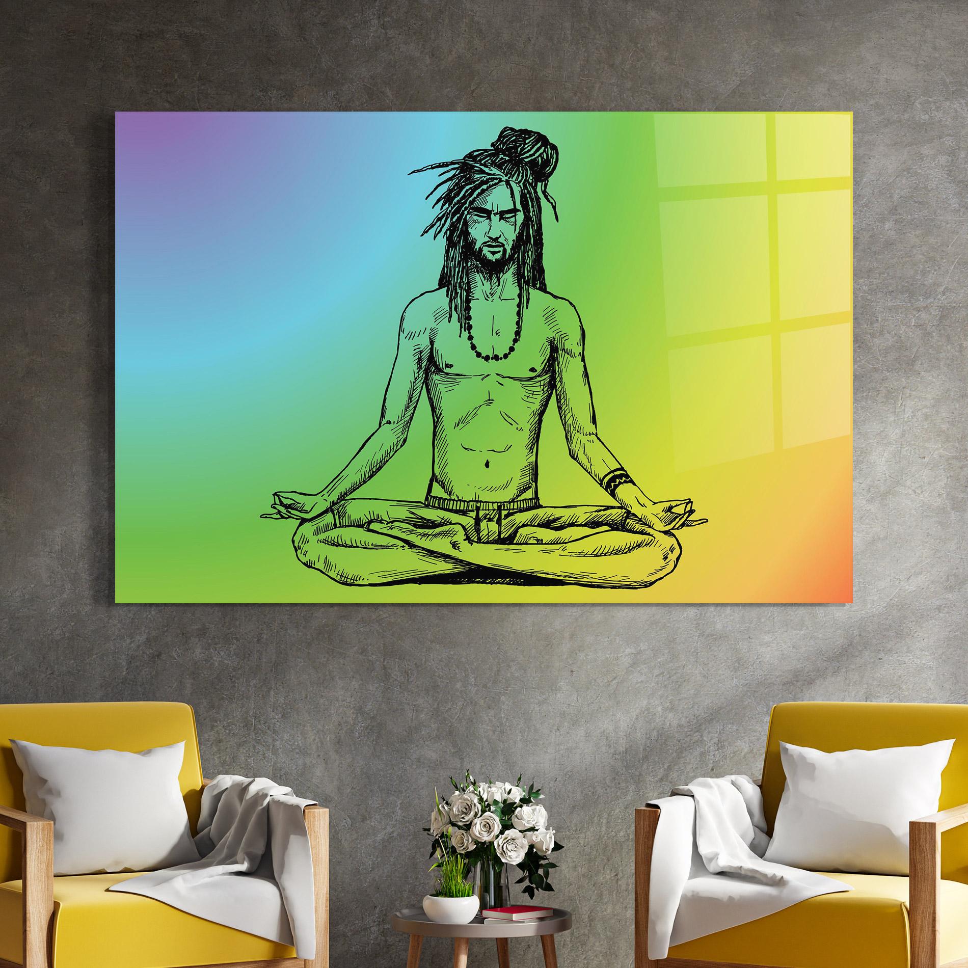 Tablou Sticla Meditation Time mockup 4