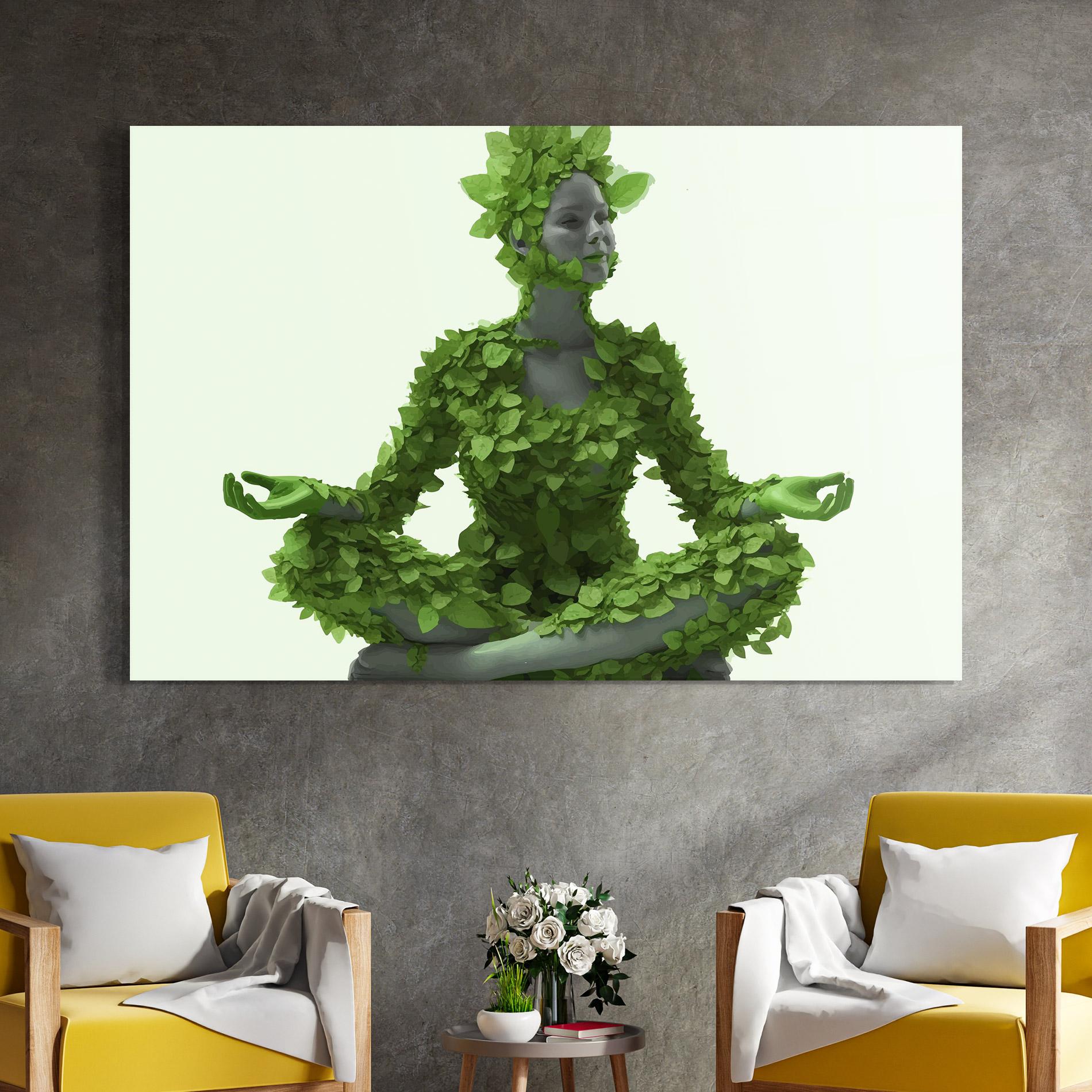 Tablou Sticla Nature Yoga mockup 4