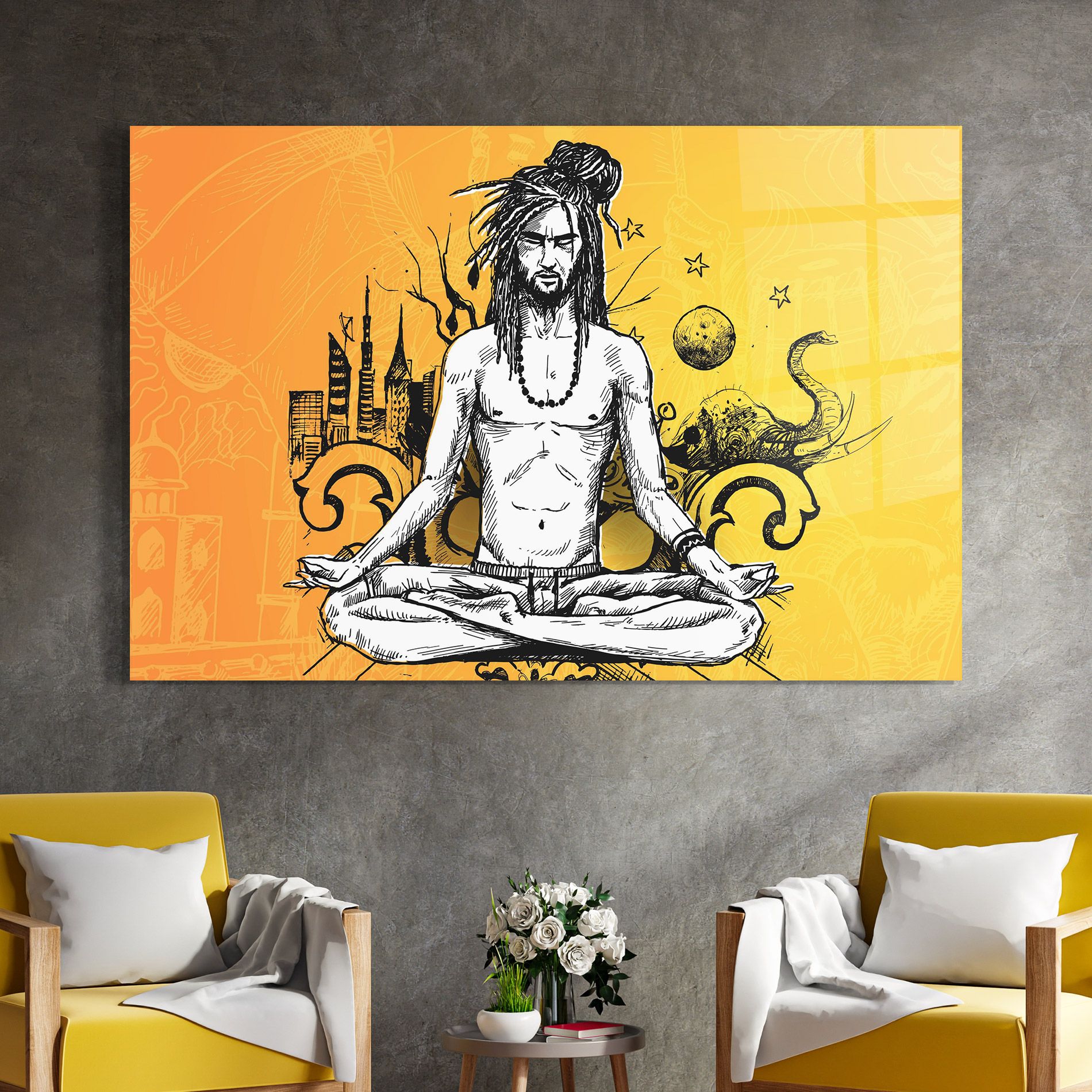 Orange Meditation mockup 4