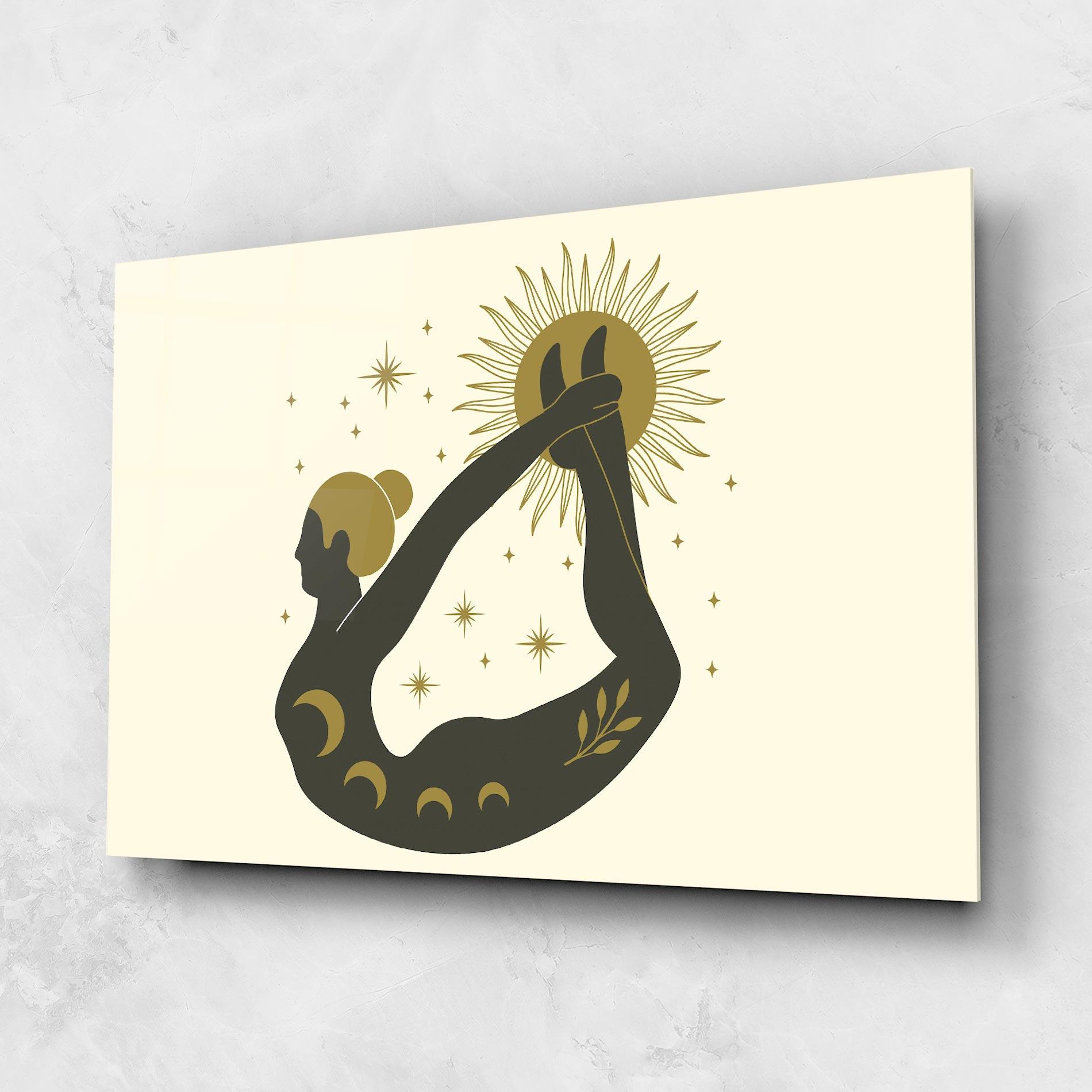 Tablou Sticla Dhanurasana mockup 1