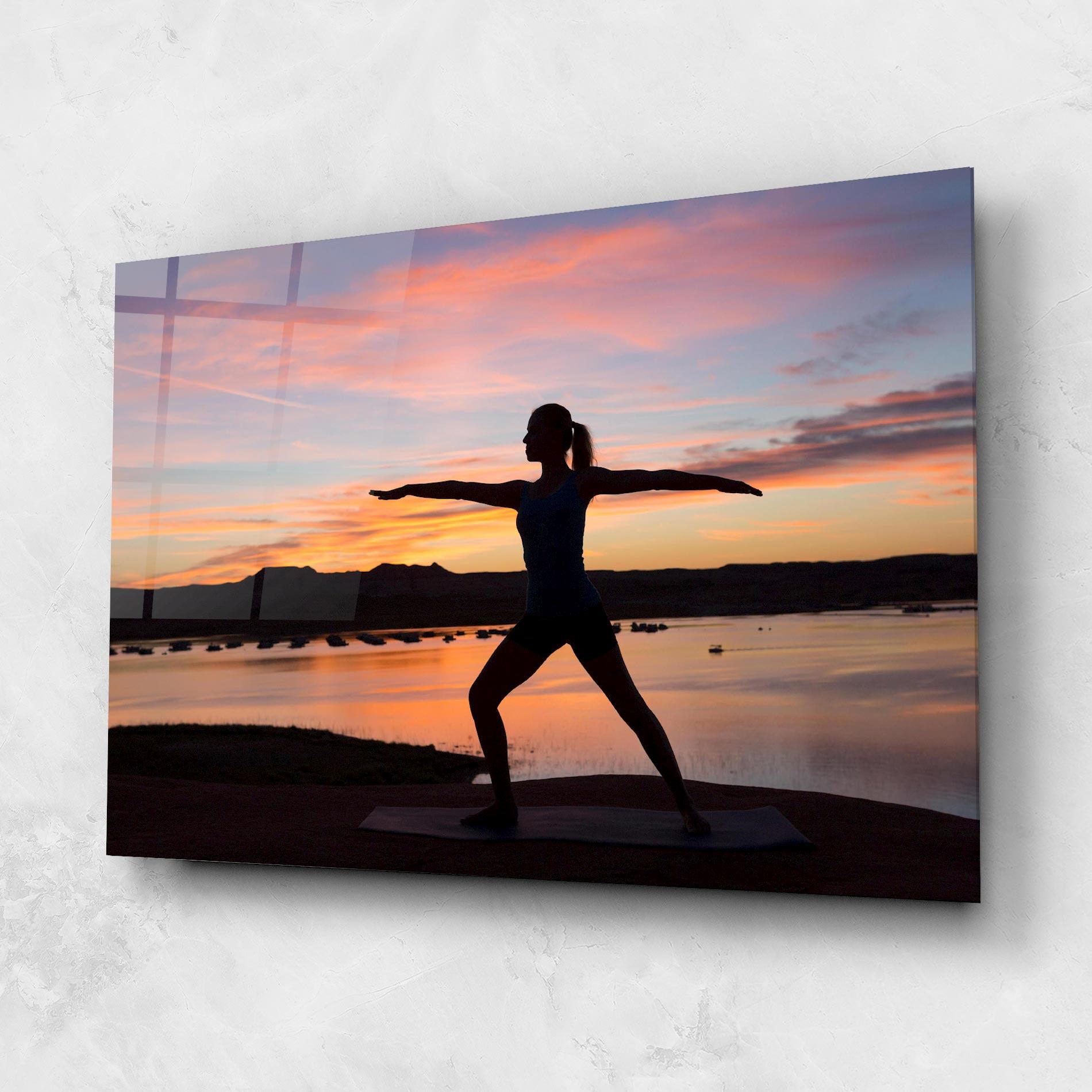 Tablou Sticla Morning Yoga mockup 1
