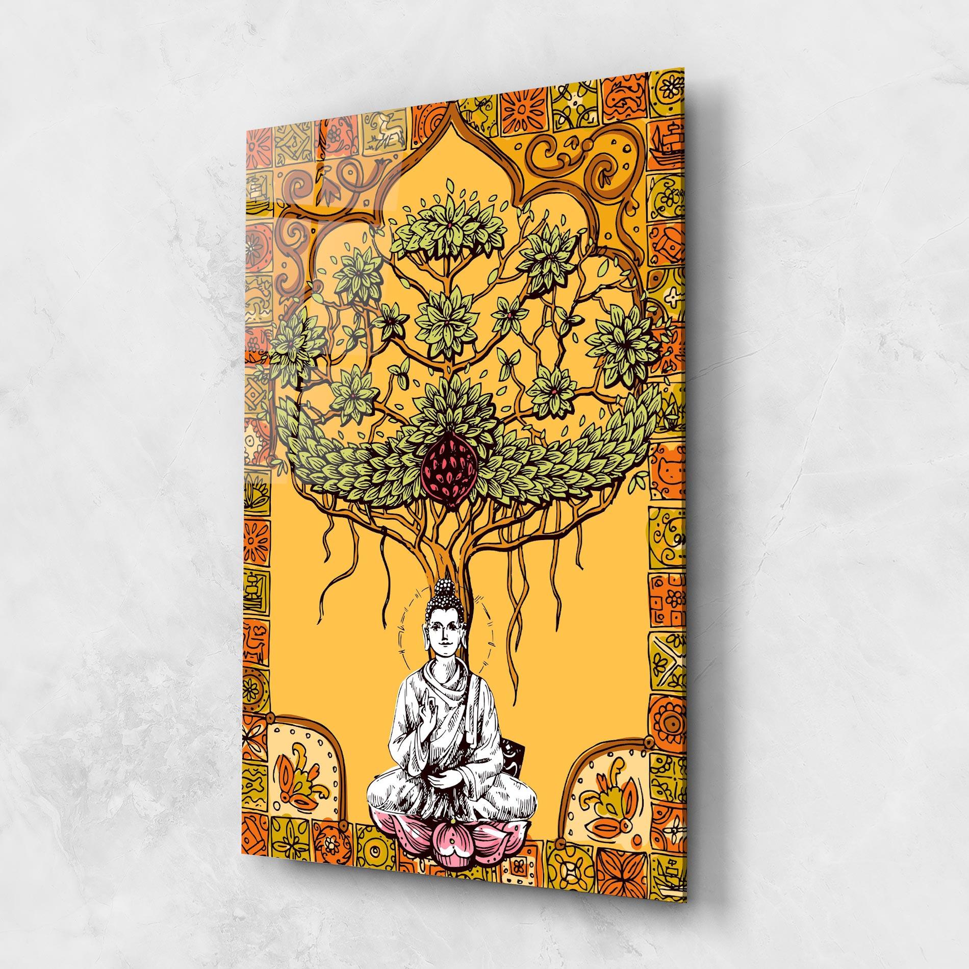 Tablou Sticla Meditation Three mockup 1