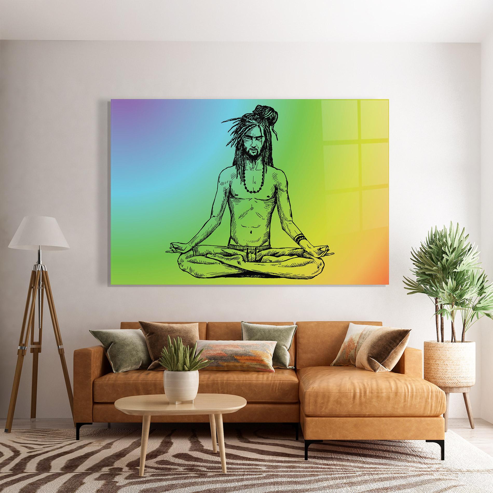 Tablou Sticla Meditation Time mockup 7