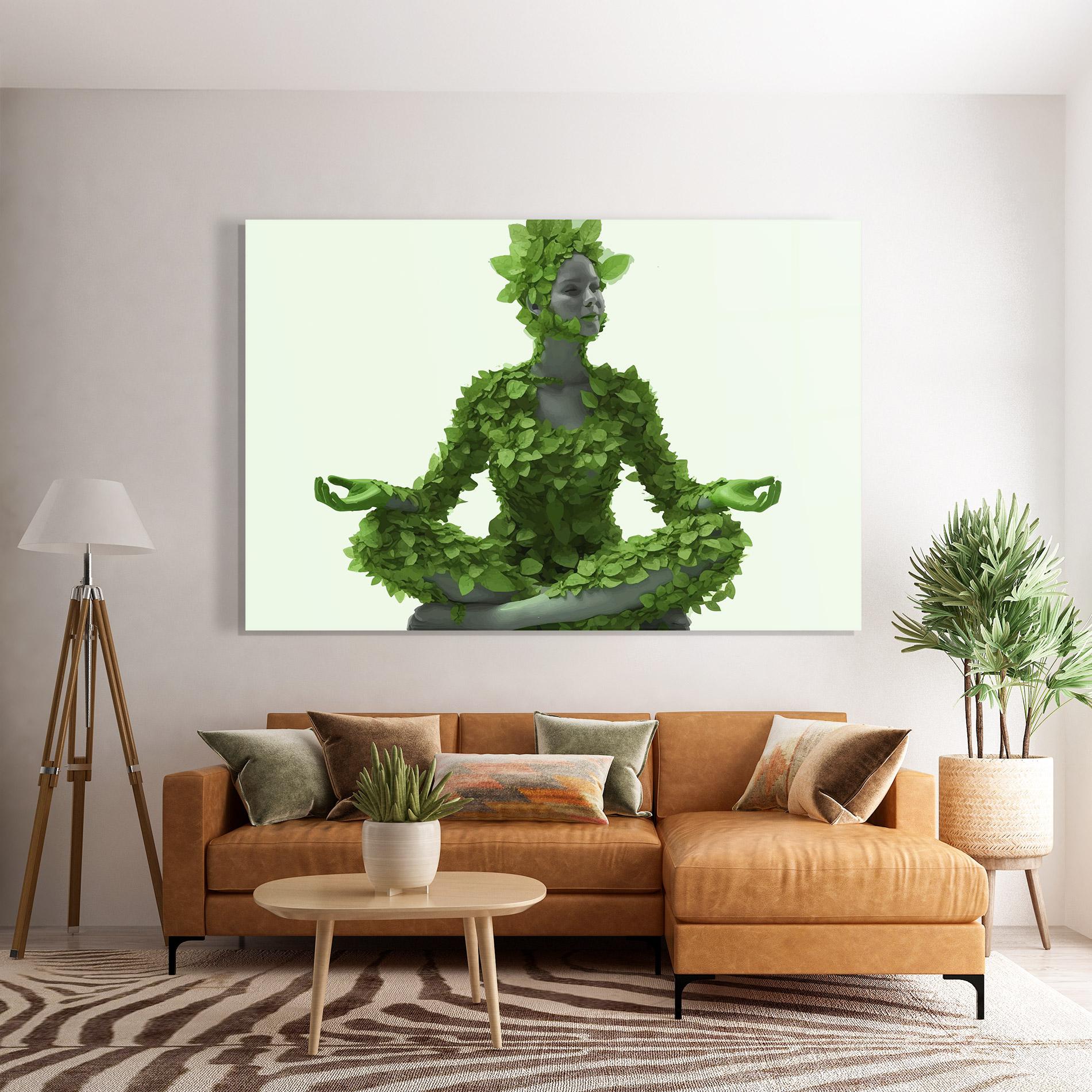 Tablou Sticla Nature Yoga mockup 7