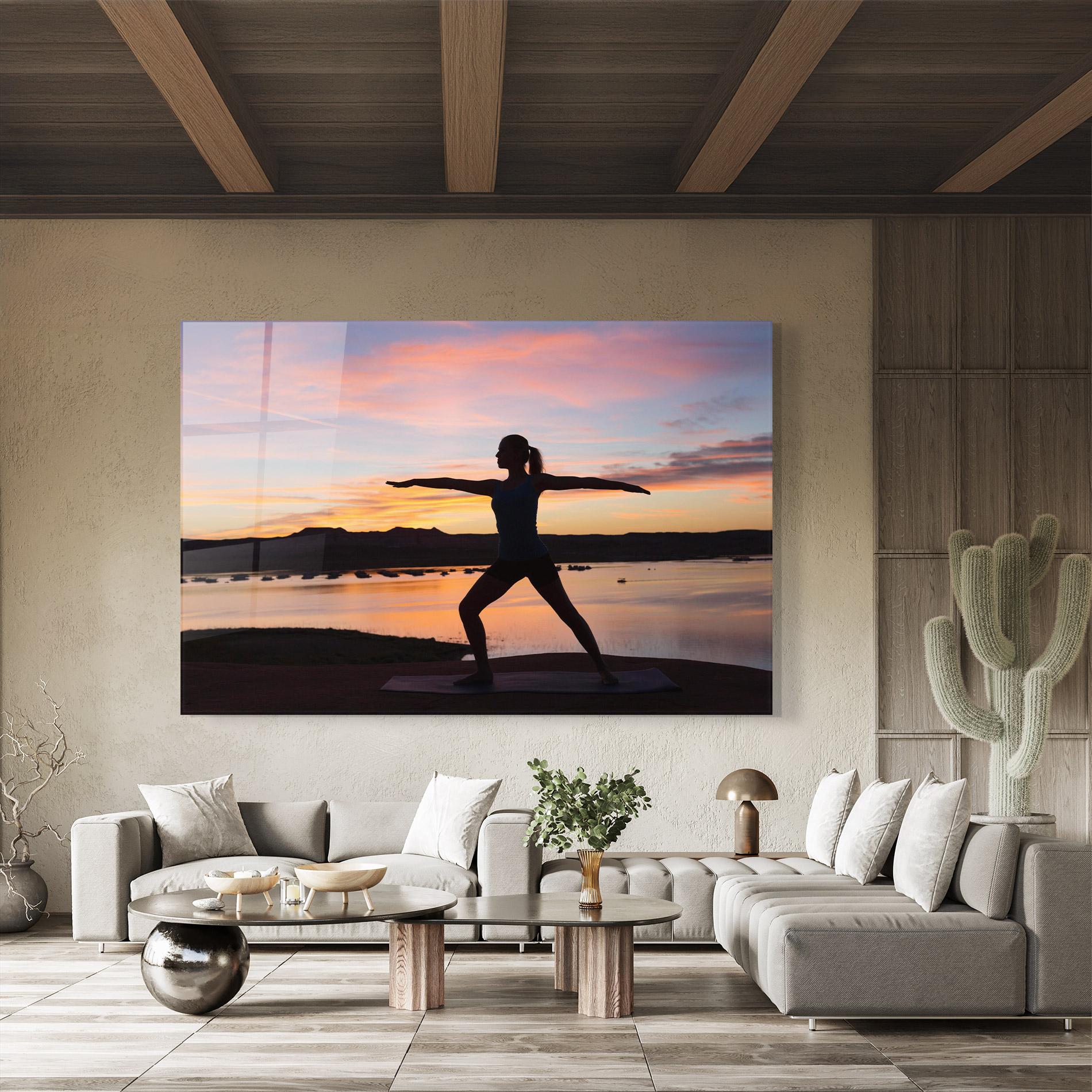 Tablou Sticla Morning Yoga mockup 8